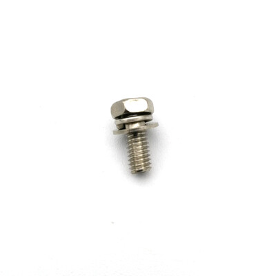 Nickel Plated Phillips Hex-Head Screws with Washer - M4 (Pack of 4)