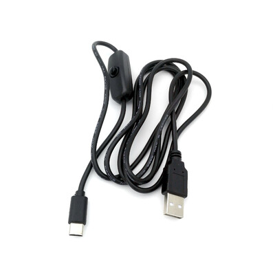 USB-C to Type A USB cable with ON/OFF switch for Raspberry Pi 4