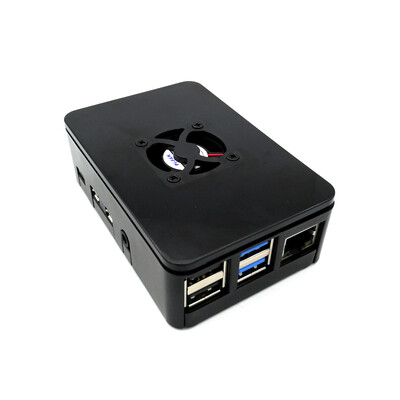Black Case with Fan for Raspberry Pi 4
