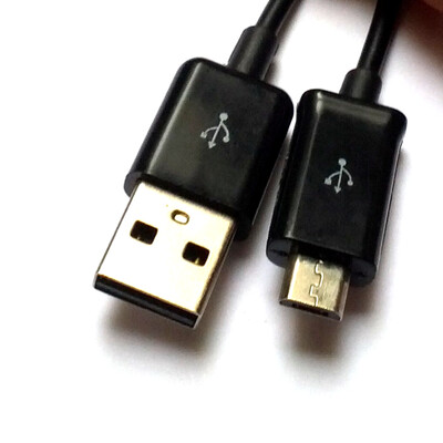 Micro USB to Type A USB Cable - Black, 1 meter