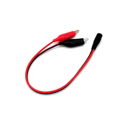 5.5 x 2.1 mm Female DC Jack to Alligator Clips Cable