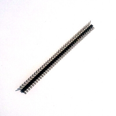 40-pin Male Header, 2.54mm Pitch, Right-angle, Single Row