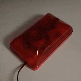 High Decibel Alarm Siren and Red LED Strobe Light - 12V