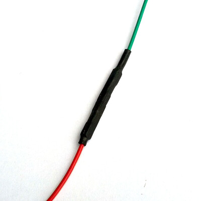 Heat shrink tubing on a wire joint