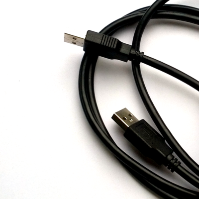 USB Type A Male to Type A Male Cable - Black
