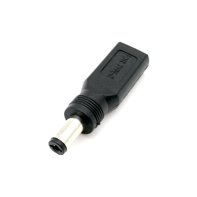 USB-C Female to 5.5mm x 2.1mm Male DC Adapter