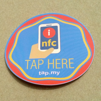 NTAG203 - TAPHere Printed Sticker, Colour: Blue