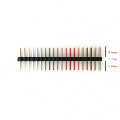 Header for Raspberry Pi - 2x20 Double Row Male, Specialty "Gender Changer" Pin