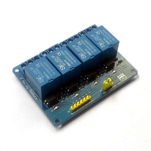 4-channel, 5V relay module with optocoupler