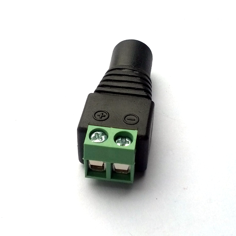Female DC adapter - 5.5mm x 2.1mm barrel jack to screw terminal block