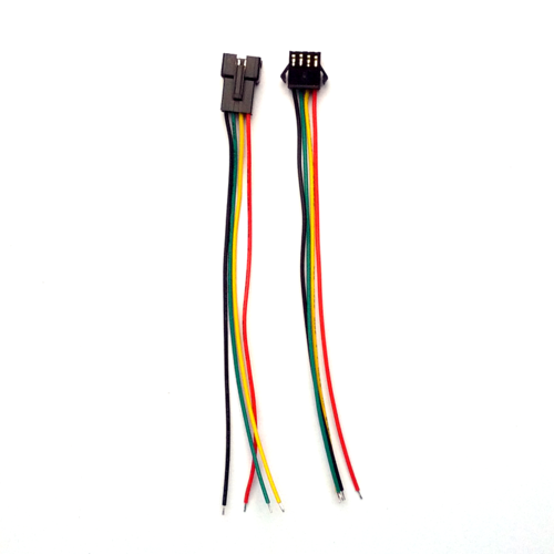 4-pin SM connector wire assembly, 15cm, one pair (male and female)