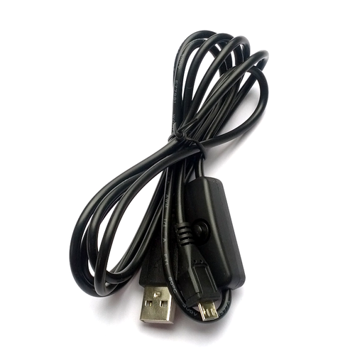 Micro USB to Type A USB cable with ON/OFF switch