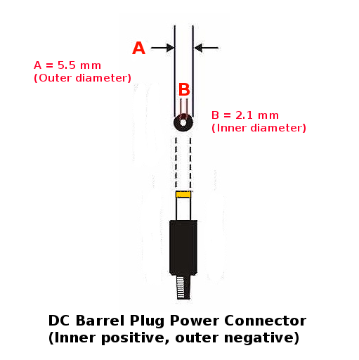 2-Way DC 5.5mm x 2.1mm Y-splitter cable