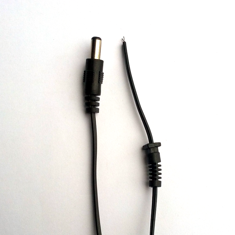 5.5mm x 2.1mm male to open bare wire DC cable