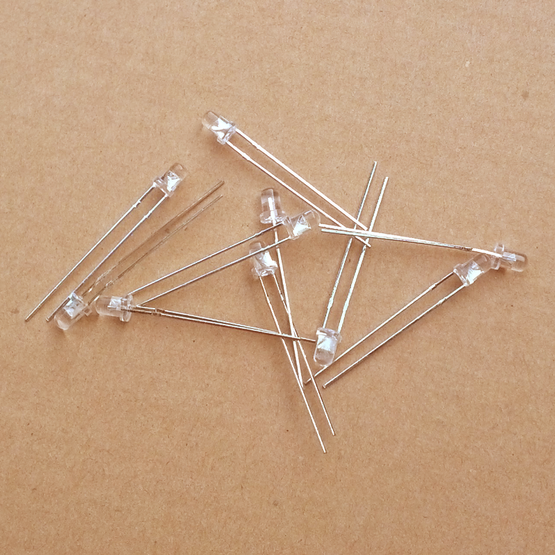 White LED, Round, Through Hole (Pack of 10)