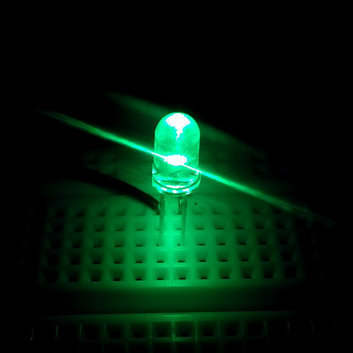 Super Bright Green LED, Round, Through Hole (Pack of 10)