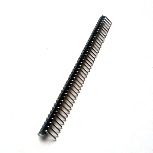 40-pin Male Header, 2.54mm Pitch, Right-angle, Single Row