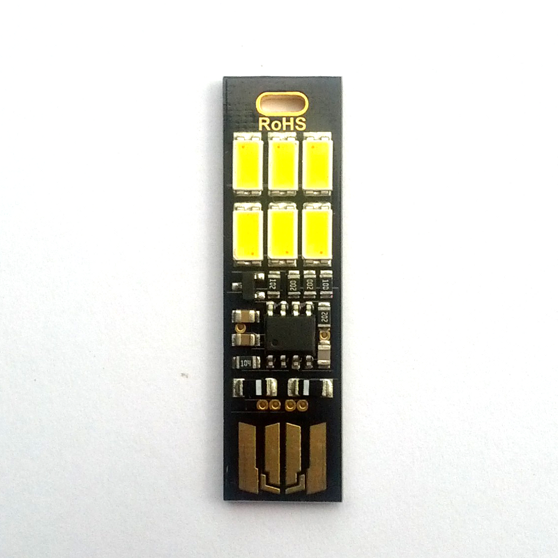 USB LED Stick - 6 LEDs, Cool White, Touch Control