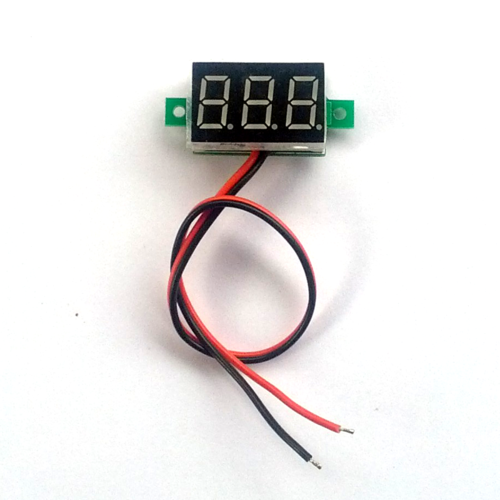Mini Digital DC Voltmeter, 2-wire