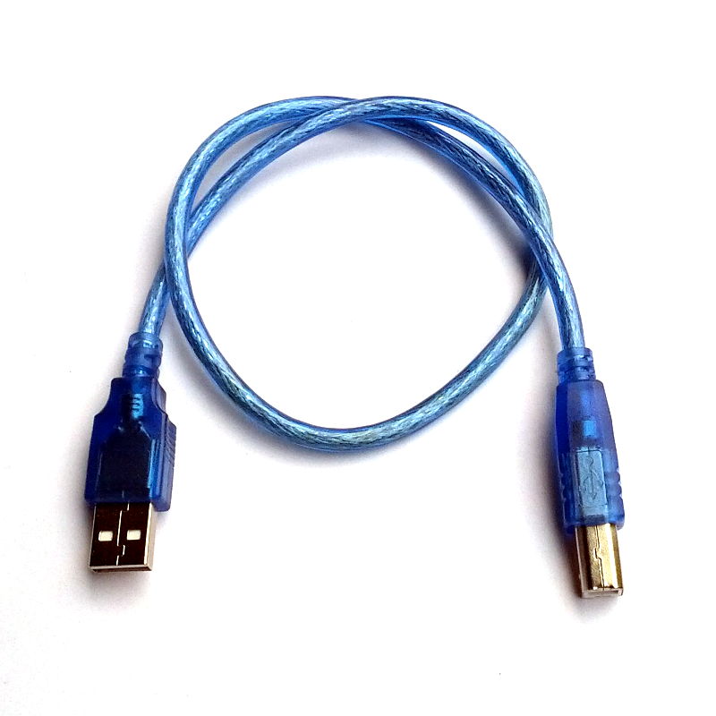 USB Type A to Type B Cable, Blue