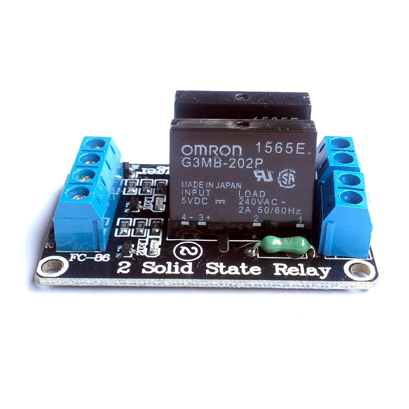 2-channel, 5V Solid State Relay Module, High-level Trigger