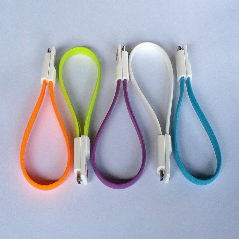 Flat Micro USB Cable with Magnetic Connector - 22 cm
