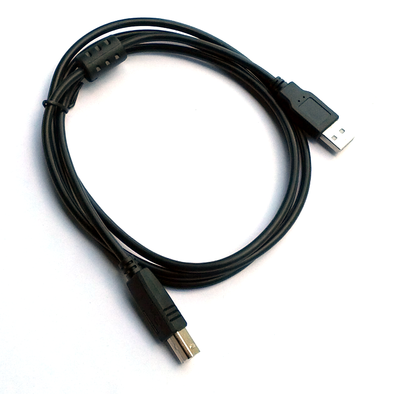 USB Type A to Type B Cable, Black - 1.5m