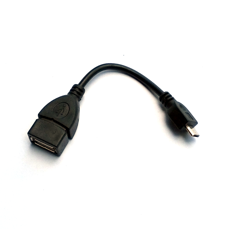 USB OTG Cable - Micro B male to A female, 12cm