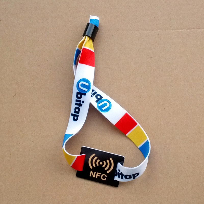NTAG213 - Fabric Wristband with NFC PVC Tag