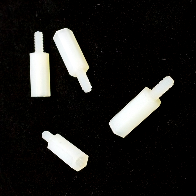 Nylon Hex Standoffs - M2, Male-Female (Pack of 4), Length (L): 6 mm