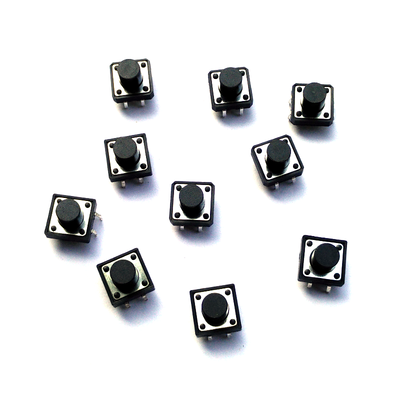 Tactile Push Button Switch - 12mm x 12mm, 9mm tall (Pack of 10)