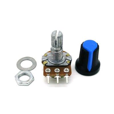 Panel Mount Potentiometer / Variable Resistor with Knob - 10K Ohm