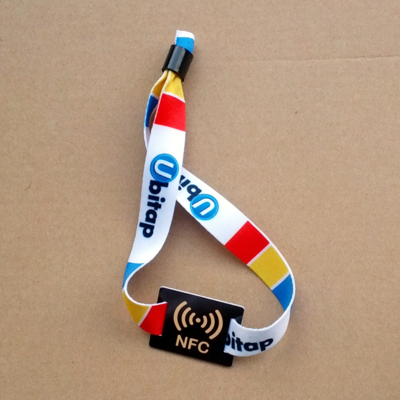 NTAG213 - Fabric Wristband with NFC PVC Tag