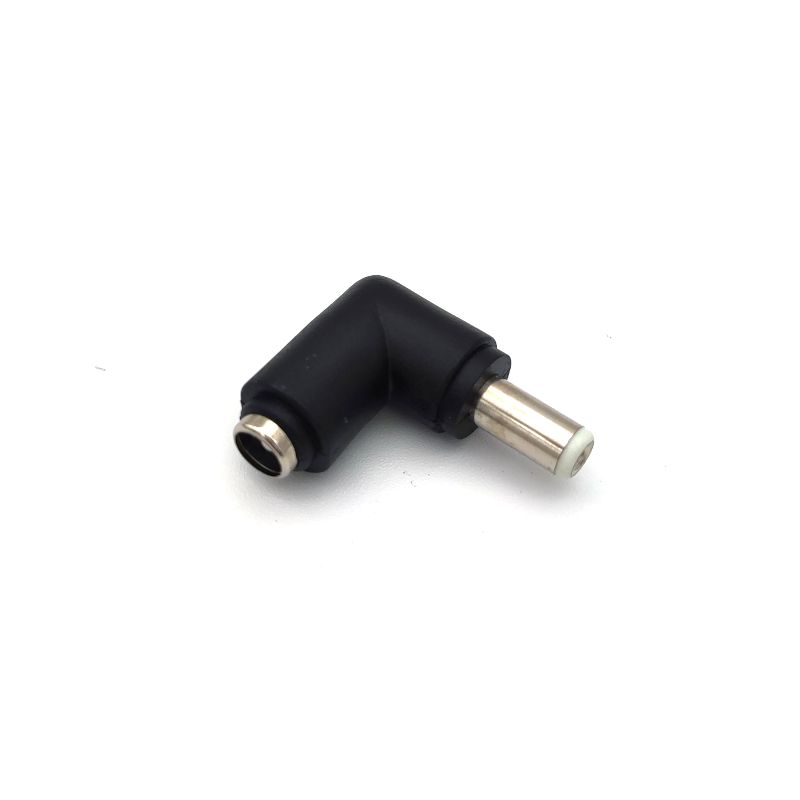 5.5 x 2.1 mm to 5.5 x 2.5 mm DC Right Angle Adapter