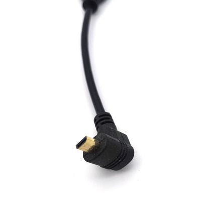 Micro HDMI to Standard HDMI Socket Adapter Cable - 16 cm, Up Angle