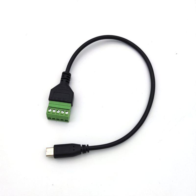 USB-C Male to 5-pin Screw Terminal Cable - 30 cm