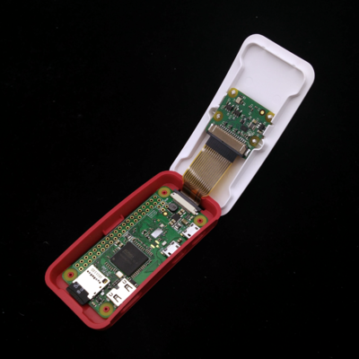 The case with Pi Zero and camera mounted