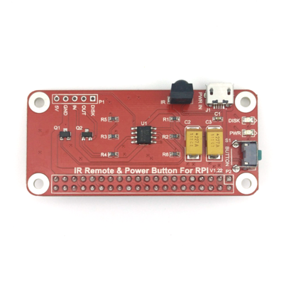 Power Switch and IR Remote Add-On Board for Raspberry Pi