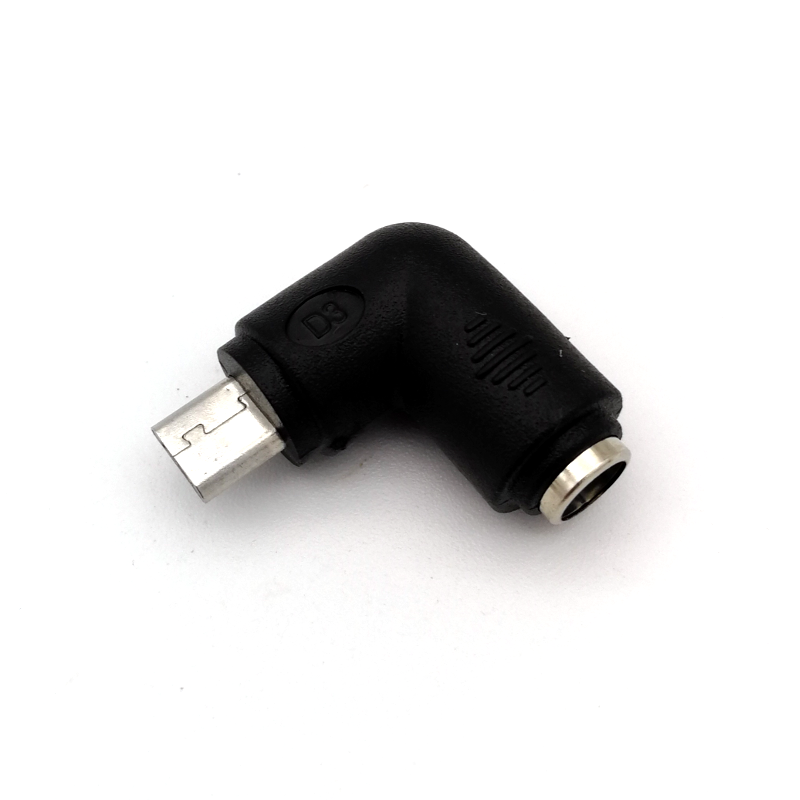 5.5 x 2.1 mm DC to Micro USB Male Right Angle Adapter