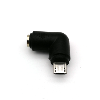 5.5 x 2.1 mm DC to Micro USB Male Right Angle Adapter
