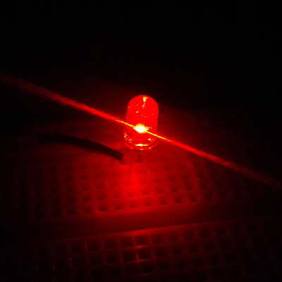 Super Bright Red LED, Round, Through Hole (Pack of 10)