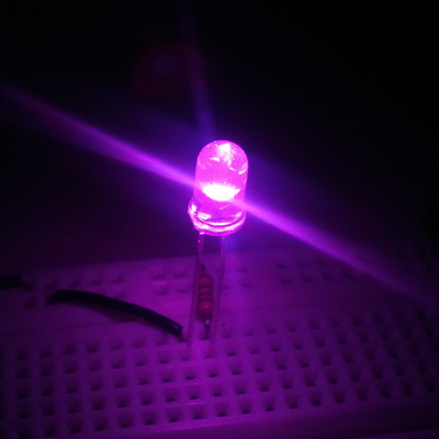 Super Bright Purple LED, Round, Through Hole (Pack of 10)