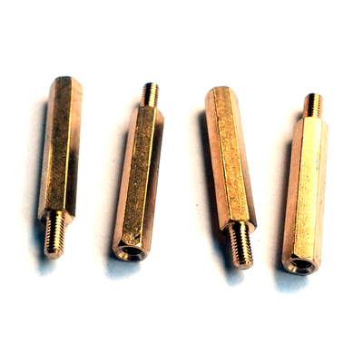 Copper Hex Standoffs - M3, Male-Female (Pack of 4)