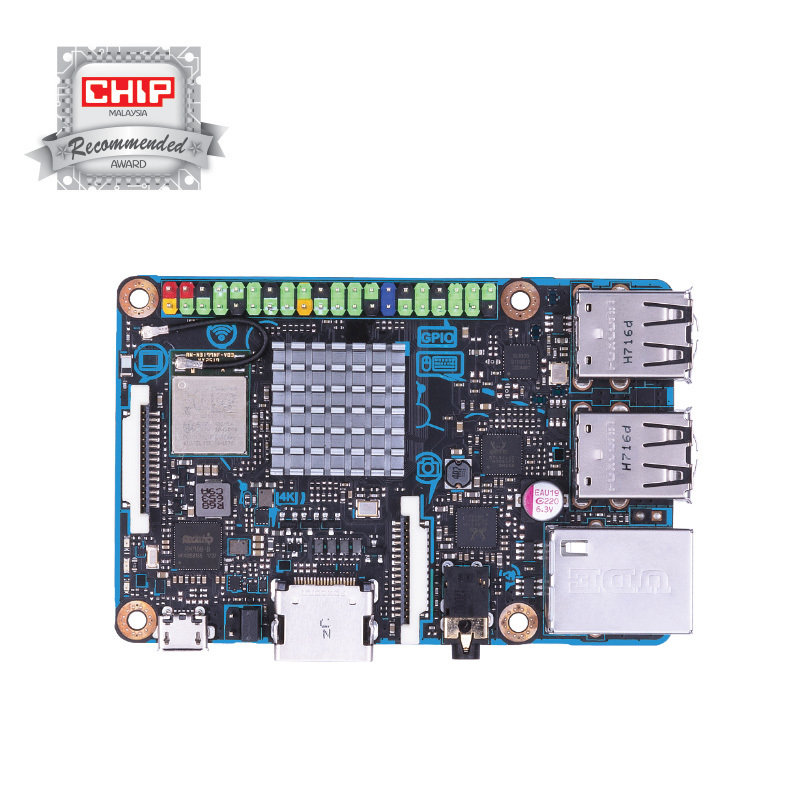 ASUS Tinker Board S - 1.8GHz CPU, 2GB RAM, 16GB eMMC, WiFi, BT, Gigabit Ethernet
