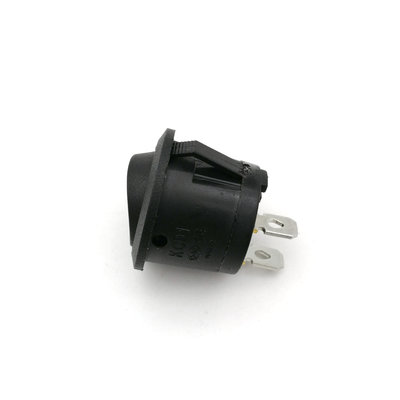 Panel Mount Rocker Switch - Round, Black, 23mm