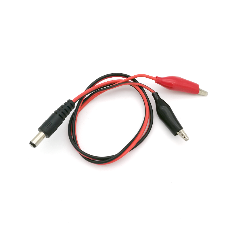 5.5 x 2.1 mm Male DC Plug to Alligator Clips Cable