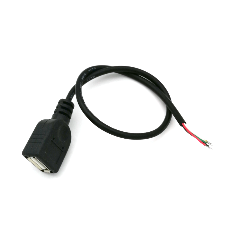 USB Type A Female to Bare Wires Cable, 30cm