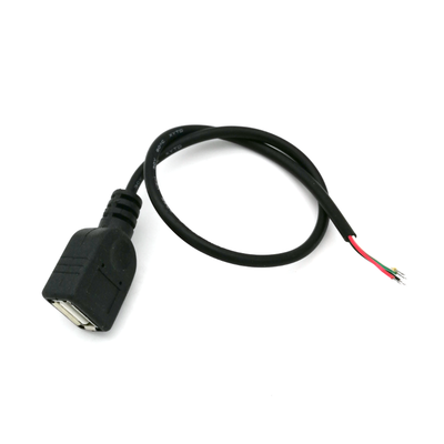 USB Type A Female to Bare Wires Cable, 30cm