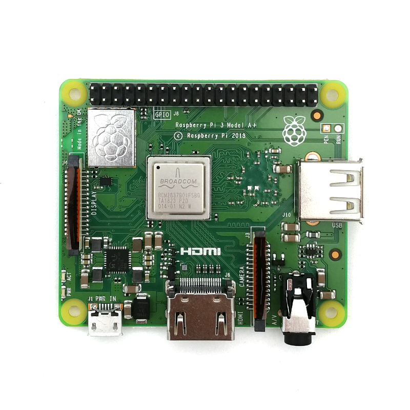 Raspberry Pi 3 Model A+, 512MB RAM, WiFi, BT