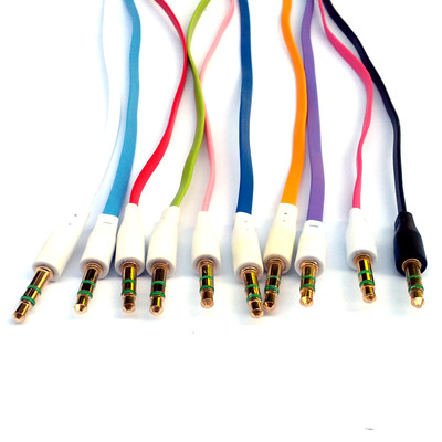 Colourful 3.5mm Stereo Audio Noodle Cable